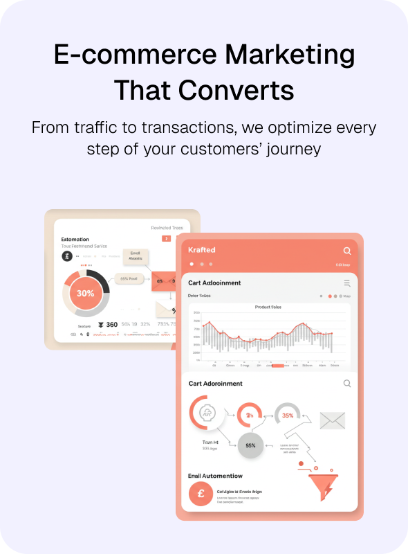 E-commerce marketing dashboard illustration